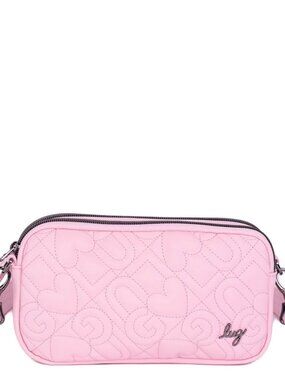 LUG - Coupe XL Love Satin Luxe VL Convertible Crossbody in Bubble Pink